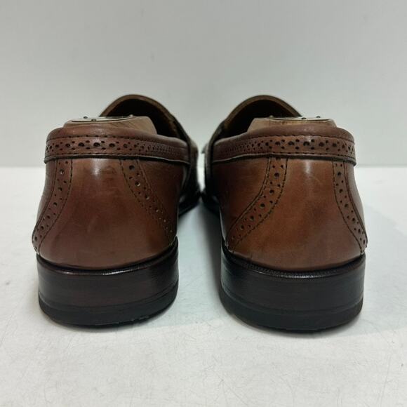 NEW HEELS Polo Ralph Lauren x Rancourt & Co. Brogue Kiltie Loafer Brown USA 9.5 - Picture 7 of 14